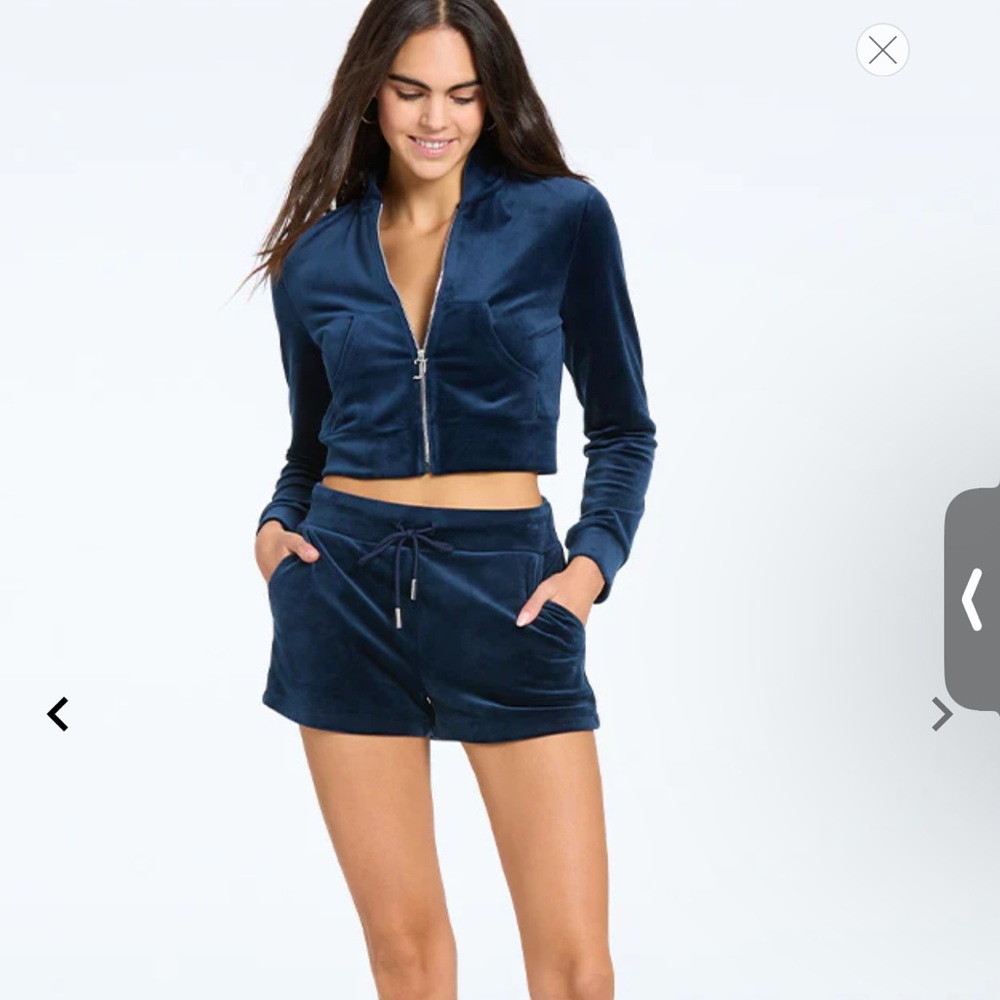 Juicy Couture Navy Blue Velour Set